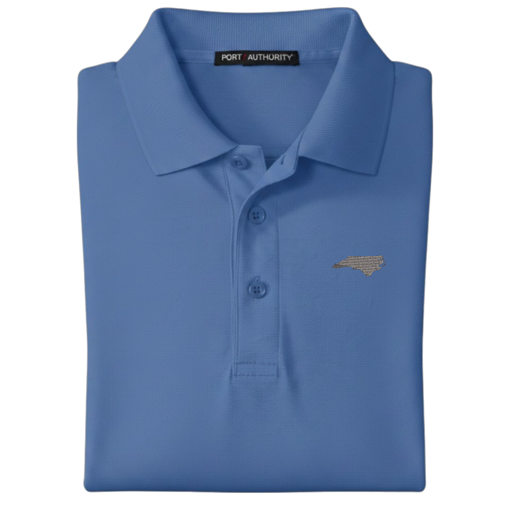 State of North Carolina Polo Shirt - Ultramarine Blue (Available in Different Thread Colors)