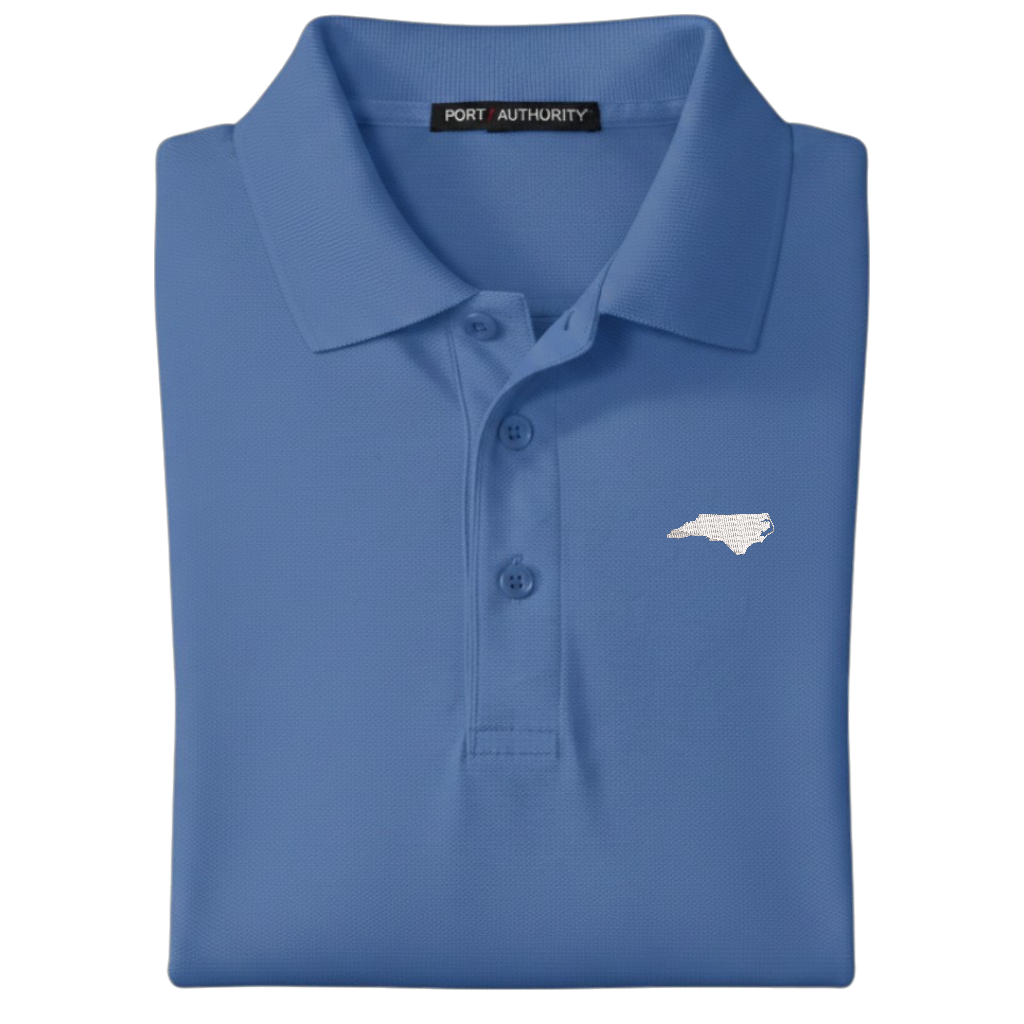 State of North Carolina Polo Shirt - Ultramarine Blue (Available in Different Thread Colors)