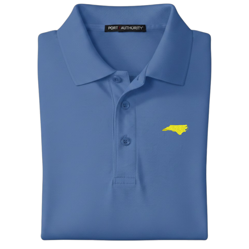 State of North Carolina Polo Shirt - Ultramarine Blue (Available in Different Thread Colors)