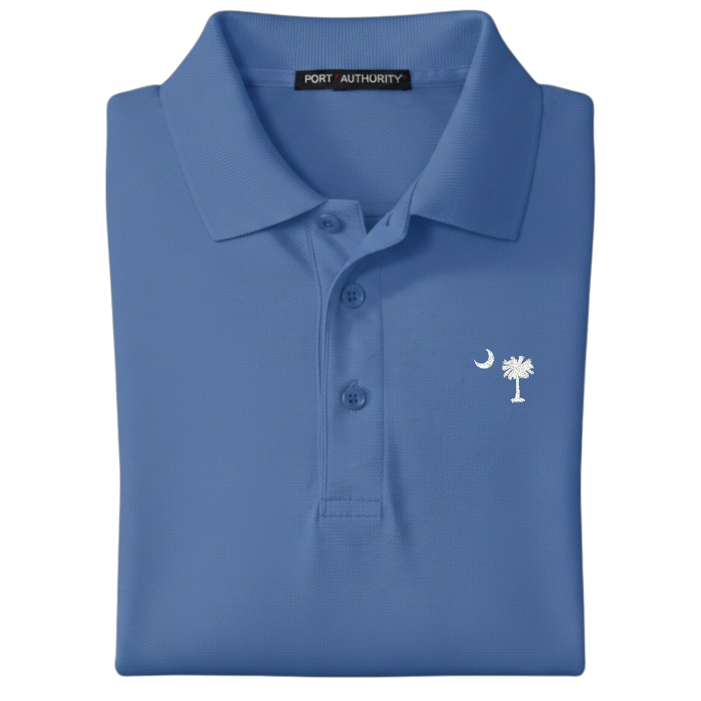 Palmetto Moon Polo Shirt - Ultramarine Blue (Available in Different Thread Colors)