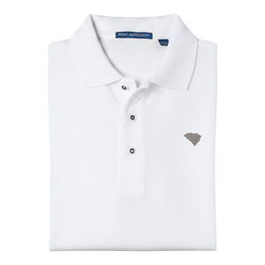 State of South Carolina Polo Shirt - White (Available in Different Thread Colors)