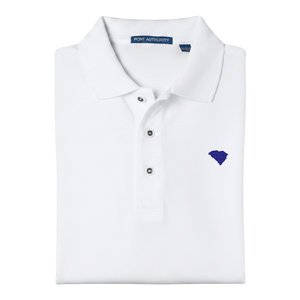 State of South Carolina Polo Shirt - White (Available in Different Thread Colors)