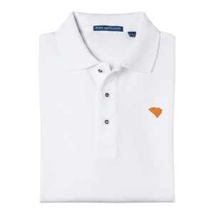 State of South Carolina Polo Shirt - White (Available in Different Thread Colors)