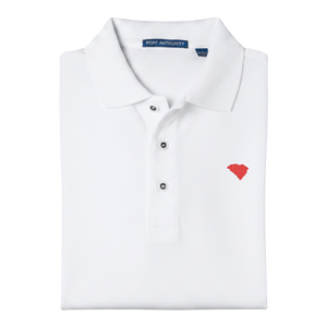 State of South Carolina Polo Shirt - White (Available in Different Thread Colors)