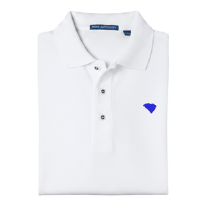 State of South Carolina Polo Shirt - White (Available in Different Thread Colors)