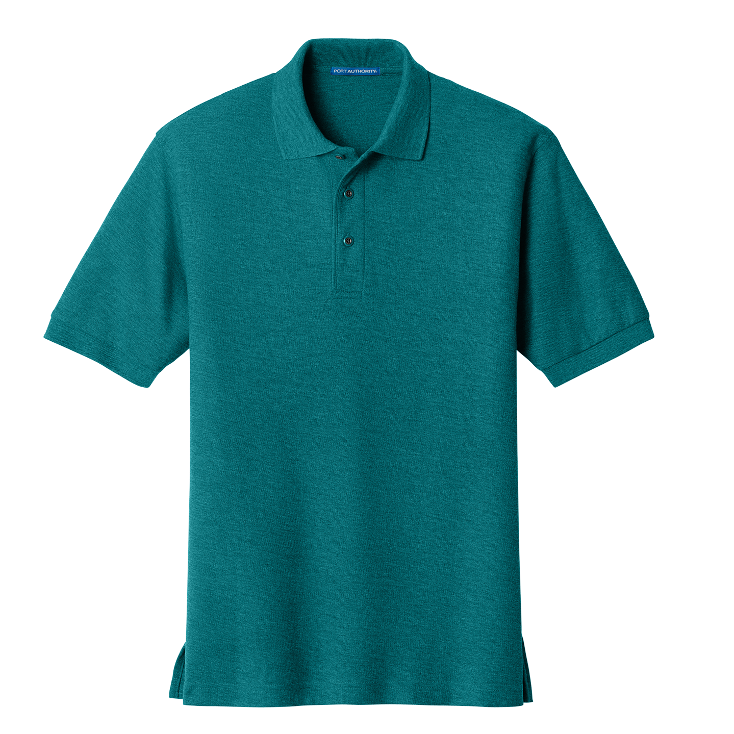 Green polo shirt on a white background
