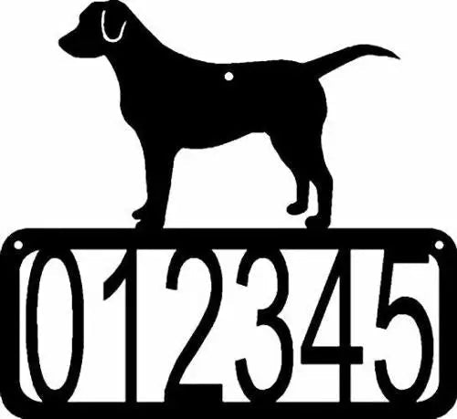 Labrador Retriever Dog House Address Sign