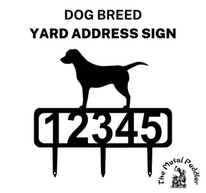 Labrador Yard Address Sign with Stakes and Size Options