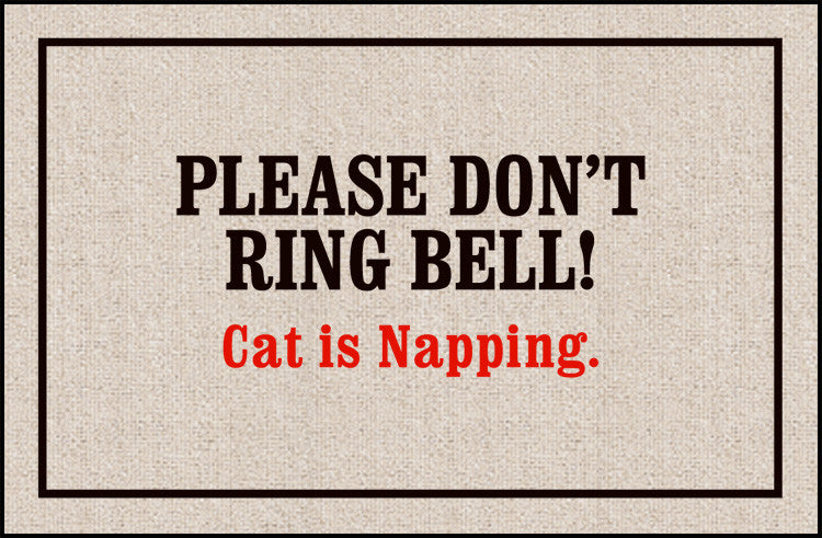 Doormat - Don't Ring Bell Dog Cat is Napping (M215)