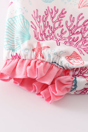 Pink Shell Embroidered Bubble