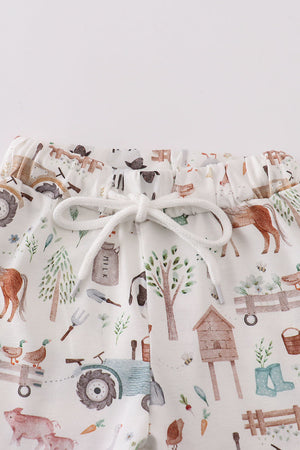 Sage farm print boy set
