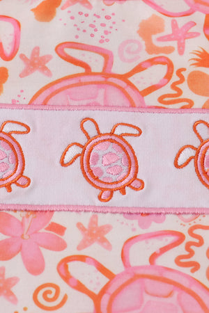Pink Floral Ruffle Shorts Set