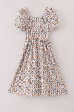 Witch pumpkin print mom dress