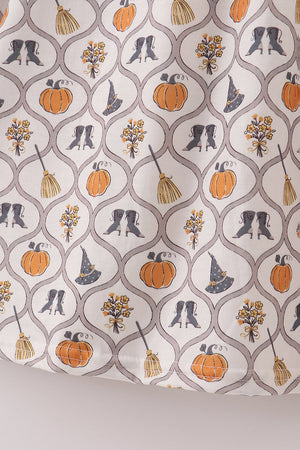 Witch pumpkin print mom dress