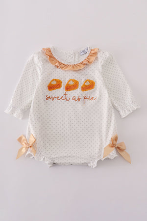 Sweet as pie french knot girl bubble