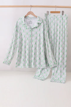 Green christmas tree bamboo dad pajama set