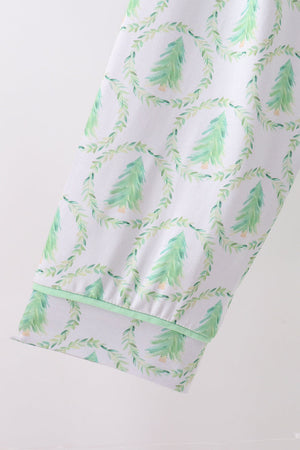 Green christmas tree bamboo dad pajama set