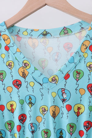 Mint Dr. Seuss print women dress