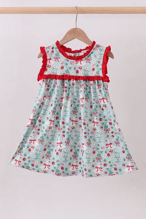 Strawberry Goose Ruffle Ruffle Dress