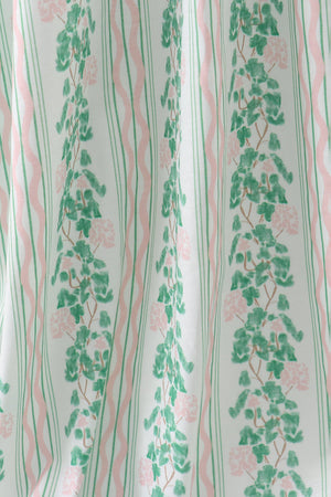 Green floral stripe dress (length 41.33in)