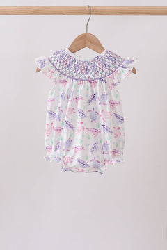 Purple Sea Turtle Smocked Bubble