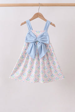 Blue Hydrangea Bow Dress