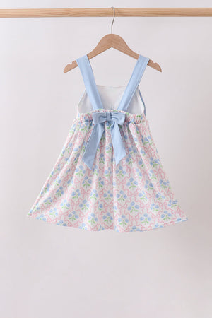 Blue Hydrangea Bow Dress