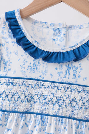 Blue Castle Smocked Ruffle Bloomer Set
