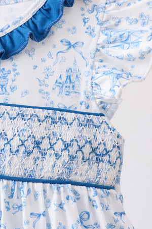 Blue Castle Smocked Ruffle Bloomer Set