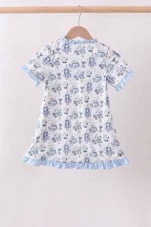 Blue Beach UPF Swim Coverup