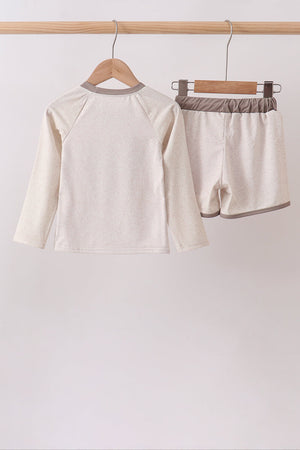 Khaki Character UPF Rashguard Set