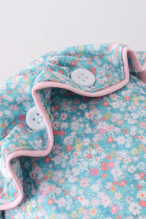 Green Floral Bonnet