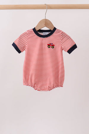 Red Stripe Car Embroidered Bubble
