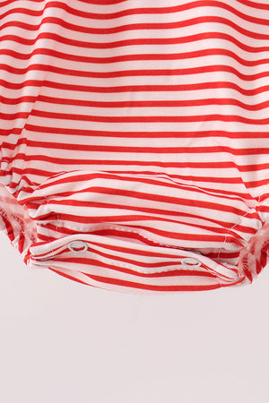Red Stripe Car Embroidered Bubble