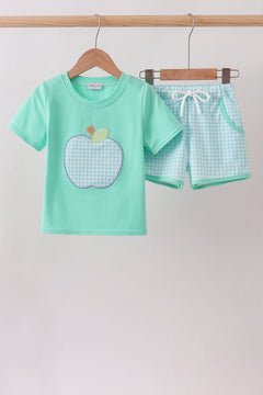 Green Apple Embroidered Set