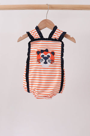 AU Tiger Applique Ruffle Stripe Bubble