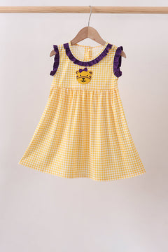 Purple LSU Tiger Applique Dress