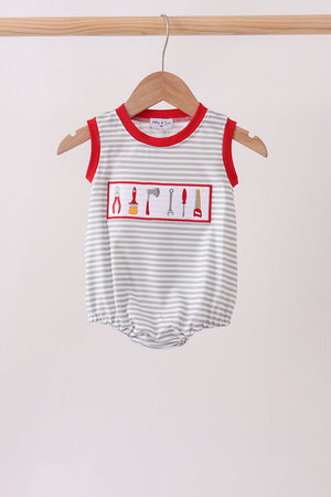 Red Toolbox Embroidery stripe bubble