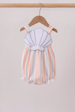 Seashell Stripe Appliqué Bubble