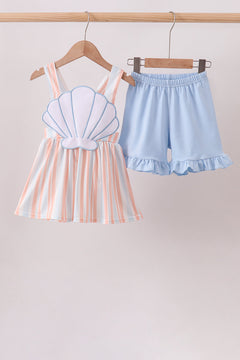 Seashell Stripe Appliqué Set