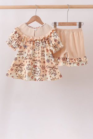 Child of God Smocked Ruffle Shorts Set