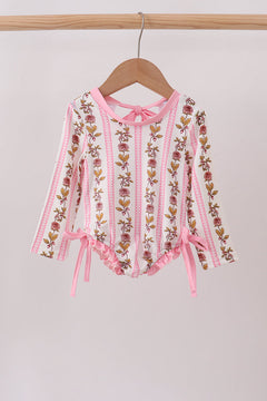 Pink Garden Ruffle Rashguard