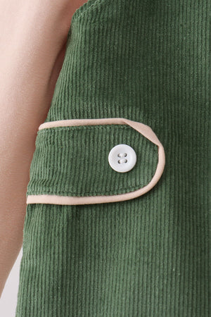 Green Corduroy Jon Jon Set