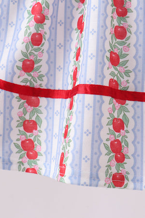 Red Apple Embroidered Set