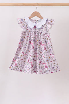 Purple Garden Ruffle Dress