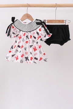 Black Georgia Smocked Bloomer Set