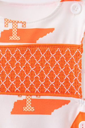 Orange Tennessee Smocked Jon Jon