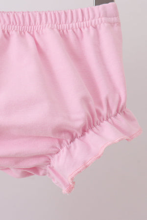 Pink Crocodile Smocked Gingham Bloomer Set