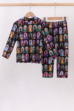 Black princess bamboo pajama set