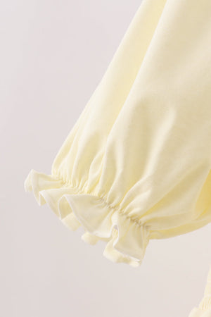 Cream smocked mom dress